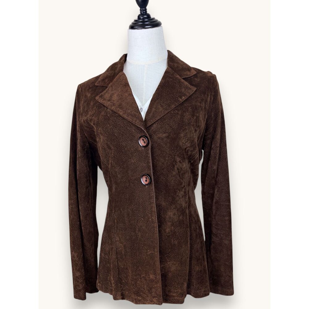 Vintage Patty USA Brown Velvet Velour Fitted Jacket Retro 70s Western Boho